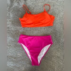 SHEIN - Bright Color Block Bikini - sz 1XL